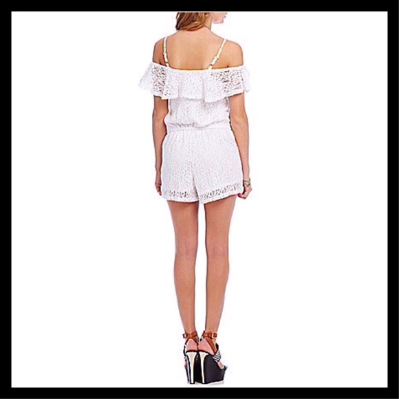 Jessica Simpson White Lace Norah Romper - Picture 3 of 3
